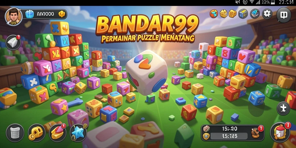 Tangkapan layar utama BANDAR99 menampilkan gameplay Puzzle yang seru.