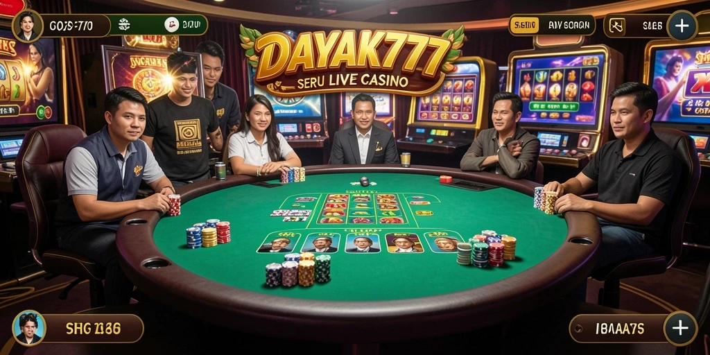 Tampilan gameplay Live Casino yang menarik dan interaktif dari DAYAK777.