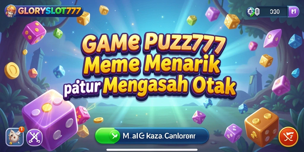 Tangkapan layar GLORYSLOT777 menampilkan gameplay puzzle yang penuh warna dan menantang.