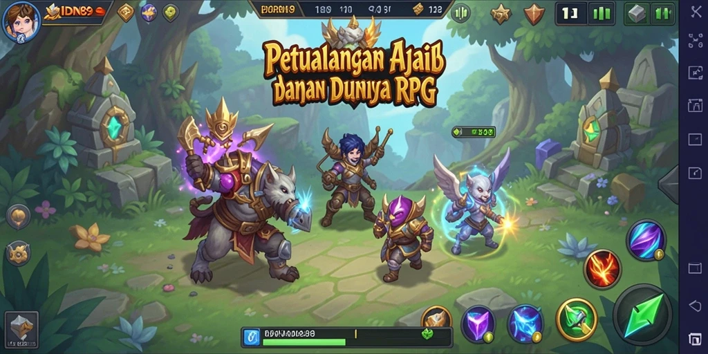 Tangkap momen seru dalam gameplay IDN89 saat bertarung melawan monster.