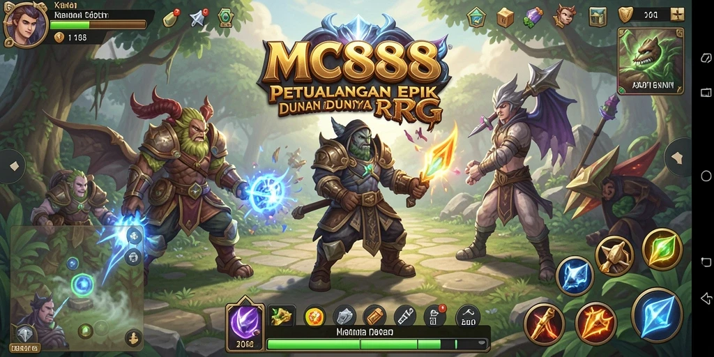 Tampilan gameplay seru dan mendebarkan dalam RPG MC888.