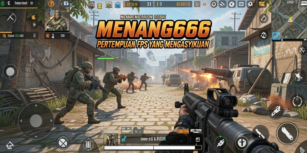 Gameplay MENANG666 dengan aksi pertempuran FPS yang mendebarkan dan intens.