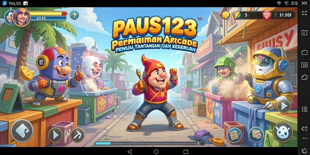 Tangkapan layar PAUS123 memperlihatkan momen seru saat bermain game Arcade.