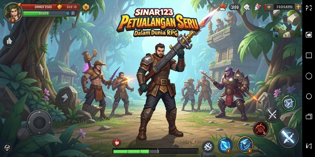 Screenshot gameplay SINAR123 yang menunjukkan petualangan RPG.