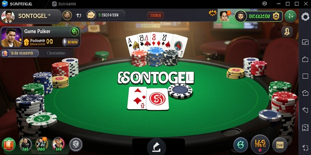 Tampilan gameplay poker SONTOGEL yang menarik.