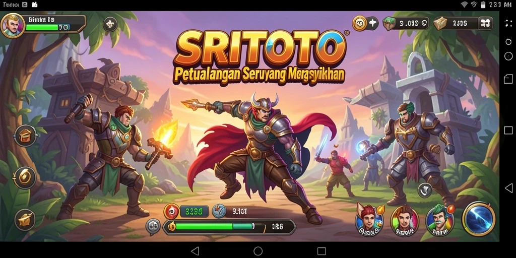 Screenshot utama SRITOTO menampilkan aksi seru dalam gameplay Adventure.
