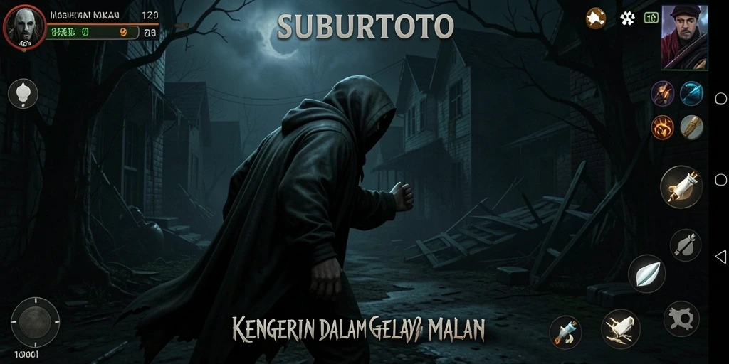 Screenshot menampilkan gameplay seram di SUBURTOTO.