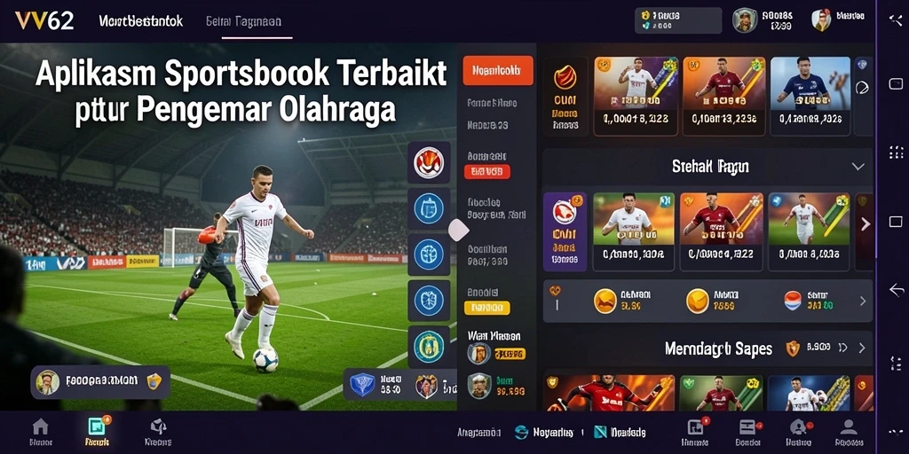 Tampilan menarik dari gameplay taruhan olahraga pada VV62.