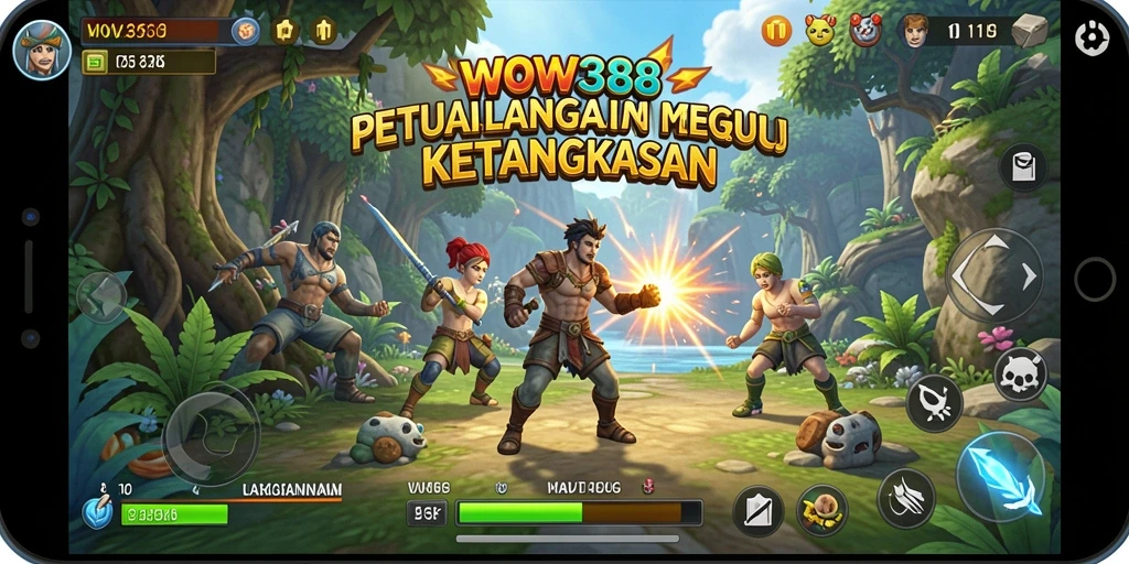 Tangkapan layar gameplay <strong>WOW388</strong> yang menunjukkan adegan petualangan yang mendebarkan.